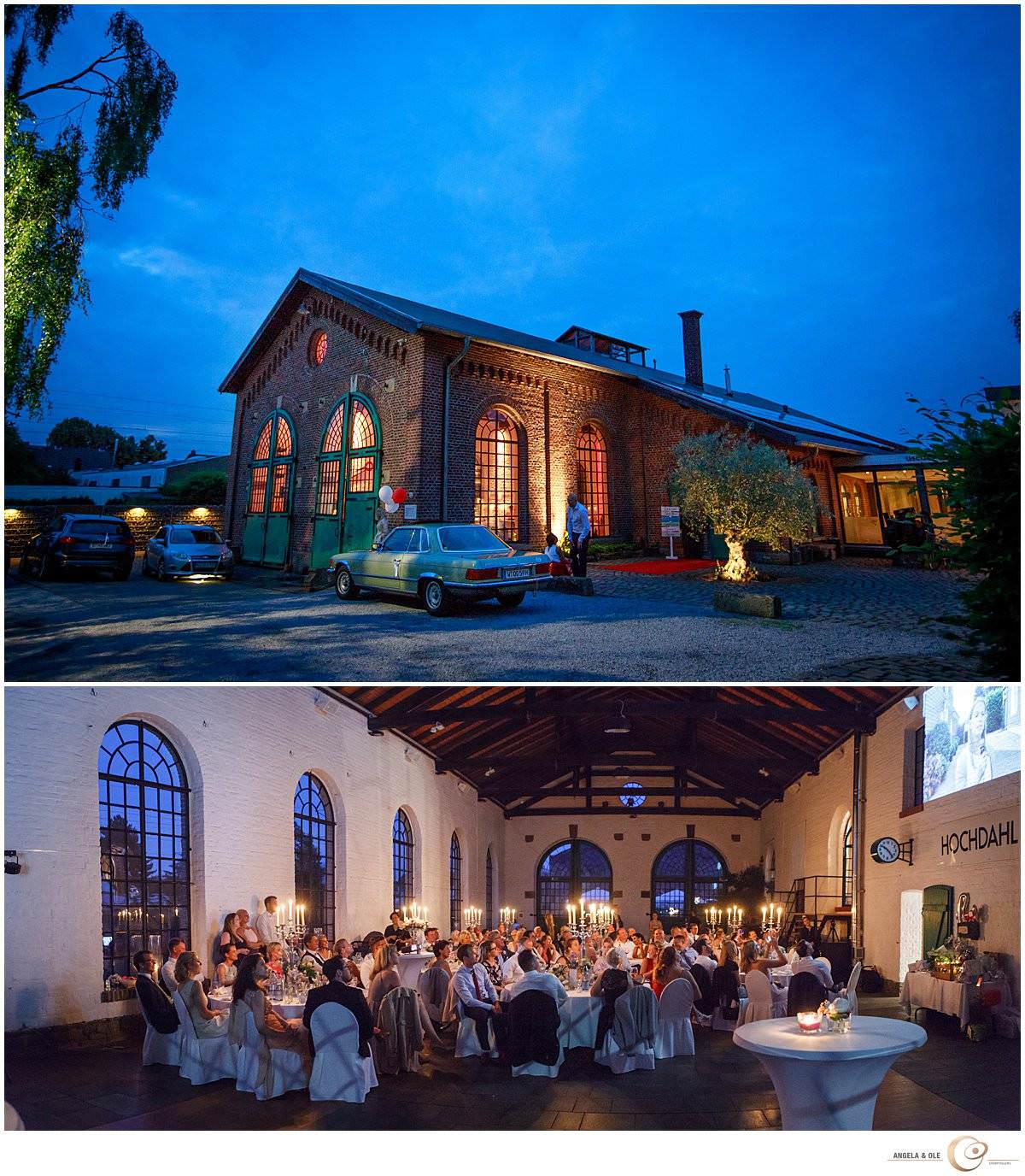 Hochzeit im Lockschuppen Erkrath - nachtaufnahme